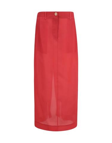 [해외직구] 25SS 케이트 플리츠 타탄 체크 롱 스커트 41493002W3002 625 RED