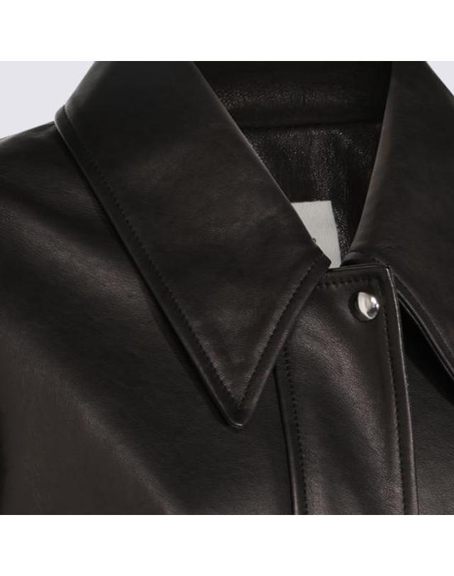 카이트 [해외직구] 26FW 케이트 쉘맨 레더 자켓 6166729 200 BLACK 착용컷