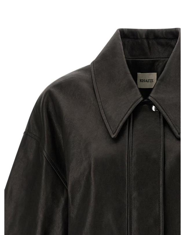 카이트 [해외직구] 26FW 케이트 가죽 자켓 KH325554BM BLACK 착용컷