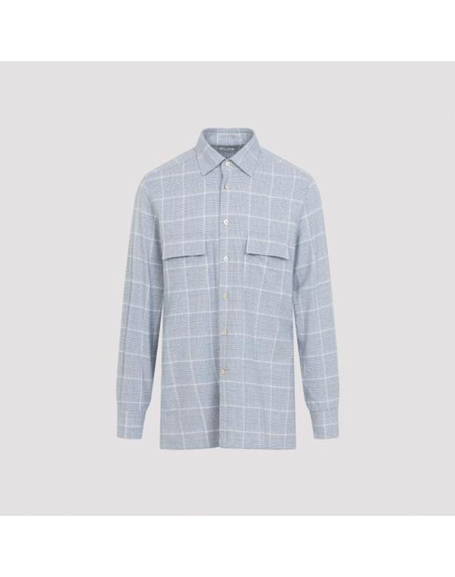 키톤 [해외직구] 26FW 키톤 긴팔 셔츠 UCRRLH0985701002 AZZURRO 착용컷