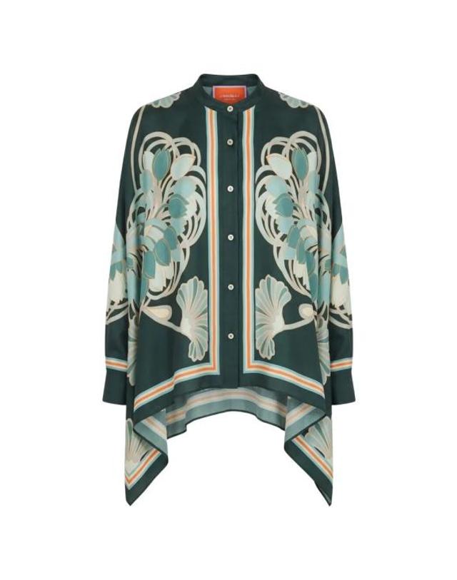 라 더블데이 [해외직구] 26SS 라 더블제이 셔츠 SHI0059 SIL001BTU01 GR03 BLOOMING TULIP PLAC E 착용컷