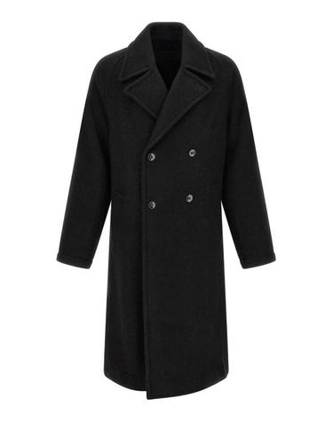 [해외직구] 26FW 르메르 더블 브레스티드 펠티드 울 앤 알파카 코트 CO1169LF1700BK999 BLACK