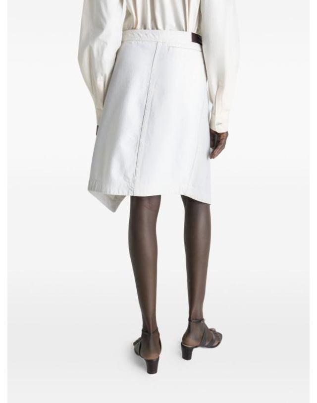 르메르 [해외직구] 26SS 르메르 애시메트릭 데님 스커트 SK1072 LD1069086 WHITE 착용컷
