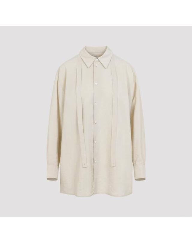 르메르 [해외직구] 르메르 롱 셔츠 타이 드라이 실크 SH1282 LF1308BG235 BEIGE 착용컷