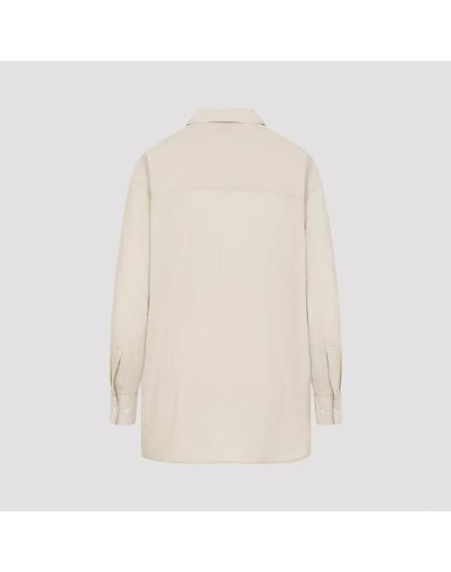 르메르 [해외직구] 르메르 롱 셔츠 타이 드라이 실크 SH1282 LF1308BG235 BEIGE 착용컷
