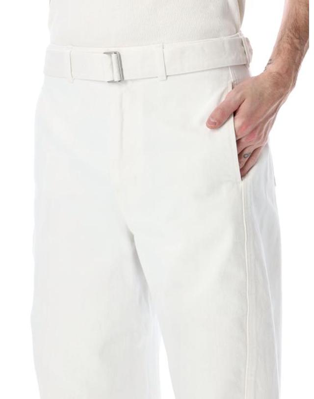 르메르 [해외직구] 26SS 르메르 트위스트 벨티드 팬츠 PA326 LD1070WH086 WHITE 착용컷