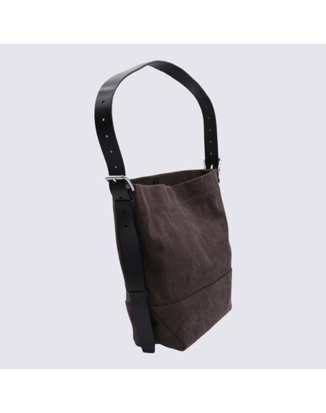 르메르 [해외직구] 26FW 르메르 헤비 에코 코튼 캔버스 스몰 벨티드 토트백 BG0201 LF1697BR490 DARK CHOCOLATE 착용컷