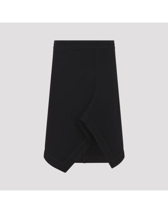 르메르 [해외직구] 26SS 르메르 애시메트릭 데님 스커트 SK1072LD1071BK999 BLACK 착용컷