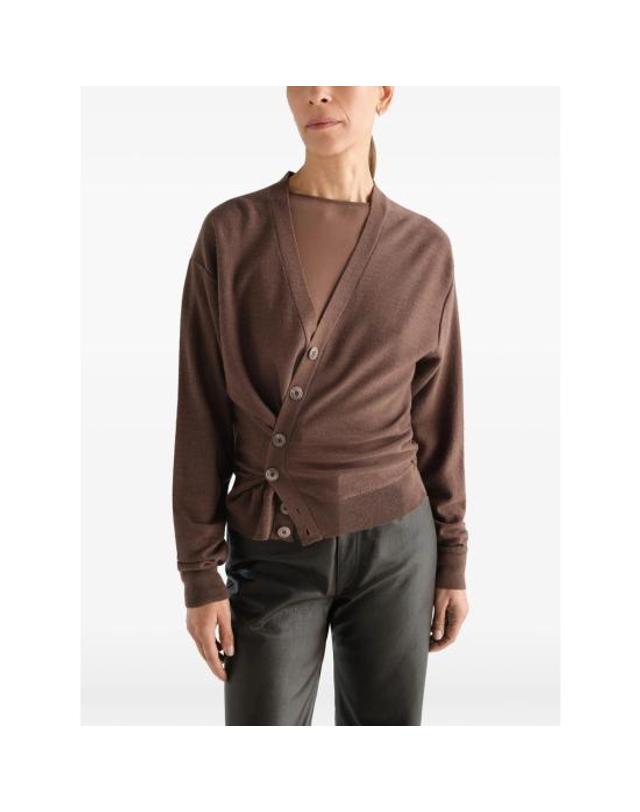 르메르 [해외직구] 26FW 르메르 릴렉스 트위스트 가디건 PO0052 LK1063 BR310 BROWN 착용컷