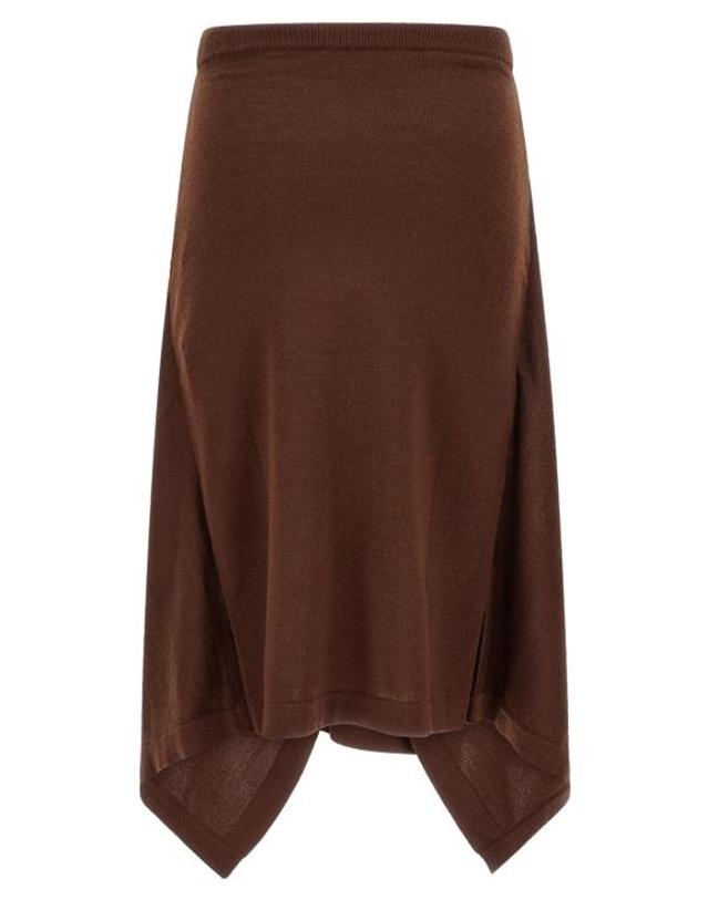 르메르 [해외직구] 26FW 르메르 버튼 비대칭 스커트 LE342357BM BROWN 착용컷