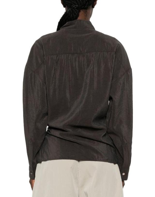 르메르 [해외직구] 26FW 르메르 스트레이트 칼라 트위스트 셔츠 SH1141 LF1308532 BROWN 착용컷