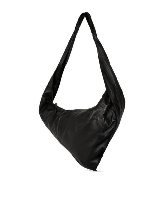 르메르 [해외직구] 26FW 르메르 스몰 스카프 익스텐디드 핸들 백 BG0188 LL0075MU096 BLACK DARK CHOCOLATE 착용컷