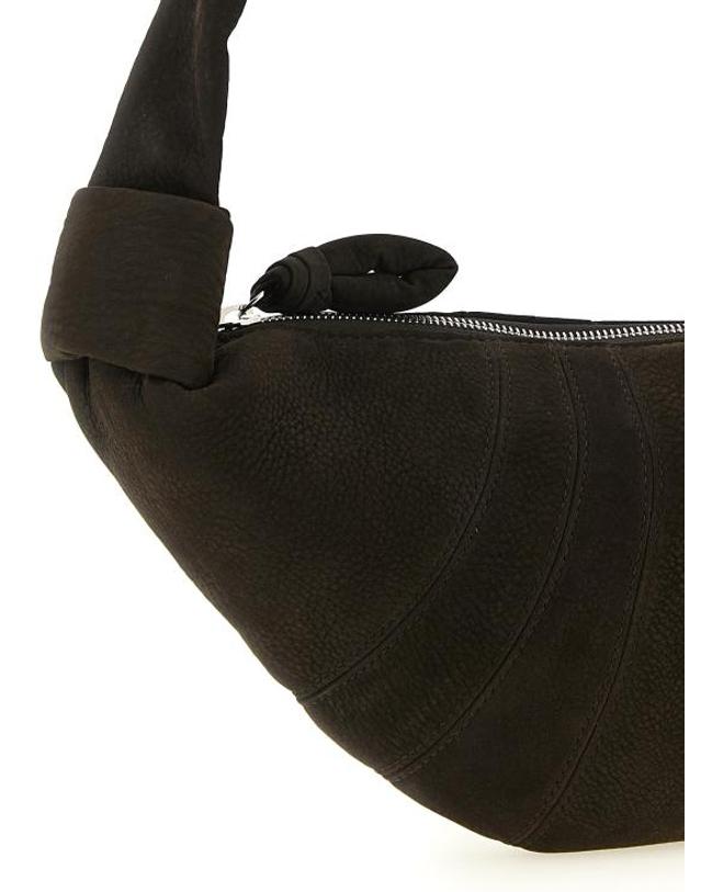 르메르 [해외직구] 26FW 르메르 스몰 크루아상 알파카 누벅 백 BG0234LL0189BR007 Brown 착용컷
