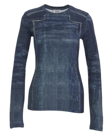 [해외직구] 26FW 리우조 반팔 티셔츠 UF6515J1624L9681 Navy blue