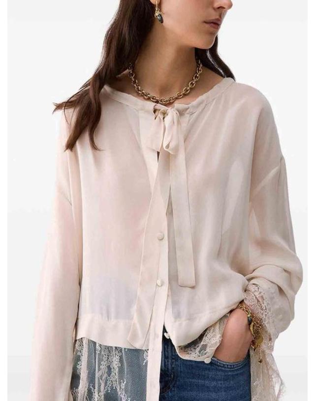 리우조 [해외직구] 26FW 리우조 셔츠 CF6220T866AX0720 LIGHT BEIGE 착용컷