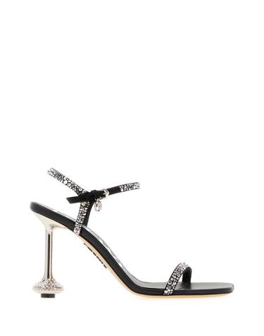 [해외직구] 26FW 로에베 토이 스웨이드 스트라스 샌들 LLST465X07 BLACKSILVER