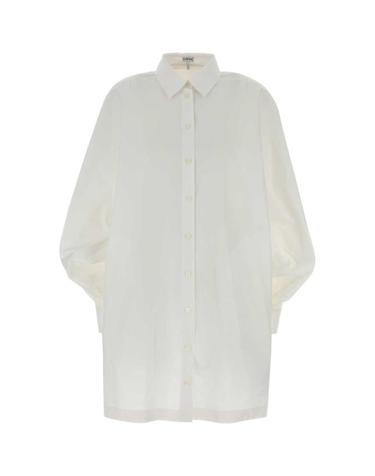 [해외직구] 26FW 로에베 코튼 셔츠 드레스 S359Y09XMQ WHITE