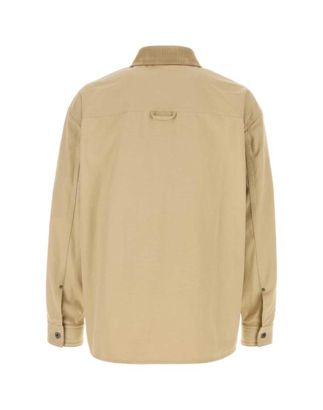 로에베 [해외직구] 26FW 로에베 로고 아나그램 코튼 오버 셔츠 H526Y05WHC BEIGE Beige o Tan 착용컷