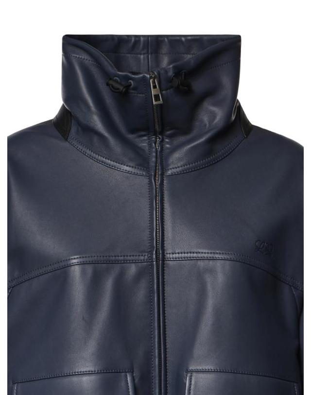 로에베 [해외직구] 26FW 로에베 가죽 자켓 S359Y34LBS 9602 DARK NAVY BLUE 착용컷