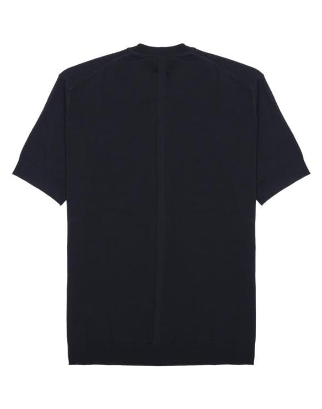 로우 브랜드 [해외직구] 로우브랜드 반팔 티셔츠 LM26001E044 DARKNAVY Blue 착용컷