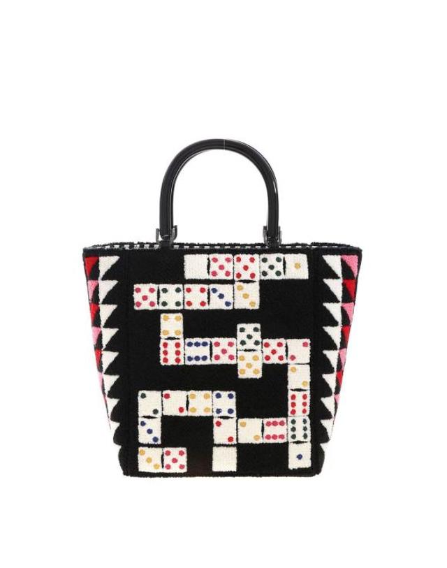 루루기네스 [해외직구] 19FW 루루 기네스 토트백 50157655BLACKMULTI Black 착용컷