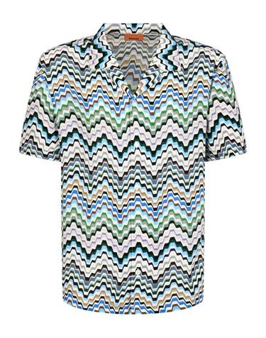 [해외직구] 26FW 미소니 반팔 셔츠 BS26WJ00 BW012ISMSP8 MULTICOLOR BLUE GREEN GREY