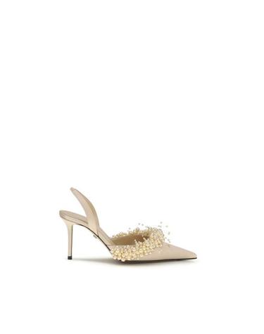 [해외직구] 26SS 마흐앤마흐 힐 펌프스 MASS26S100385CRPLGDGOLDENBB BEIGE
