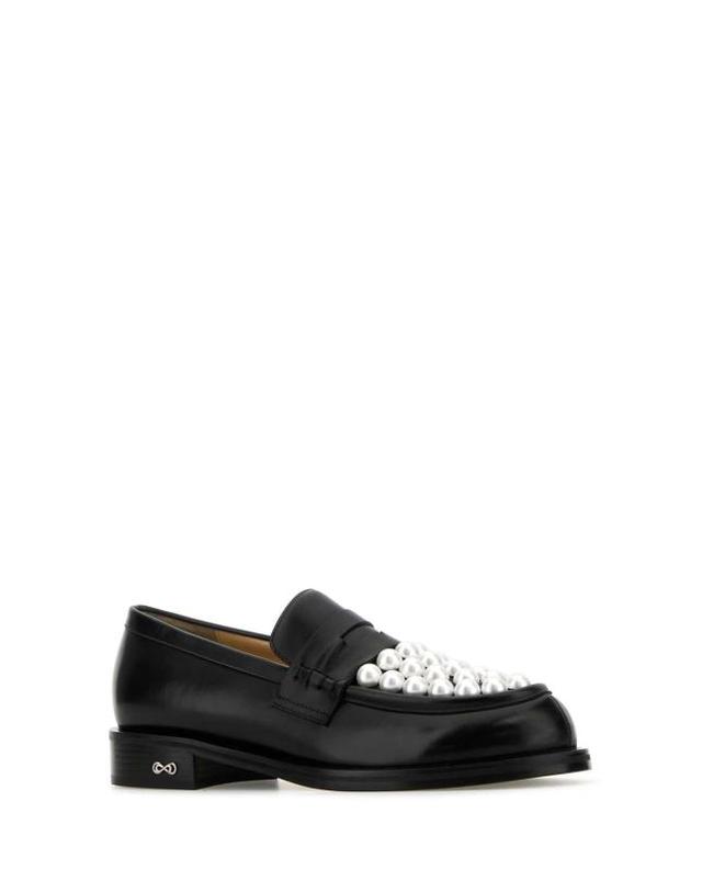 마하앤마하 [해외직구] 24FW 마흐앤마흐 플랫 슈즈 PF24S077630CLFB02 BLACKWHITE 착용컷