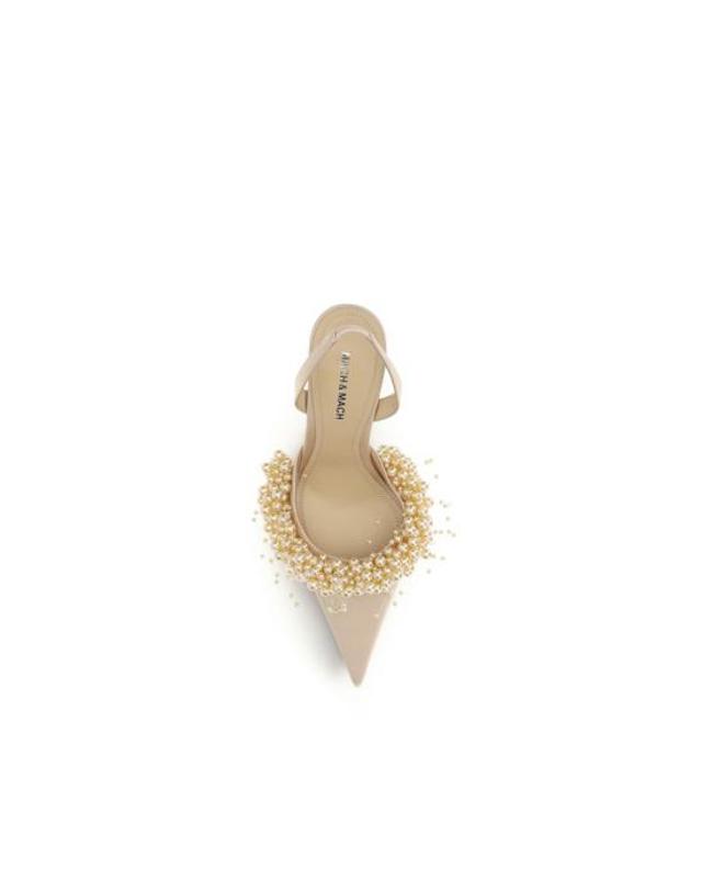 마하앤마하 [해외직구] 26SS 마흐앤마흐 힐 펌프스 MASS26S100385CRPLGDGOLDENBB BEIGE 착용컷