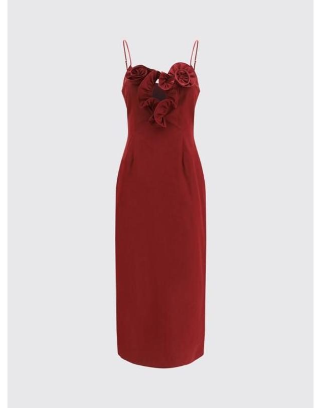마그다 뷰트림 [해외직구] 26FW 마그다뷰트림 롱 원피스 653726 BORDEAUX Burgundy 착용컷