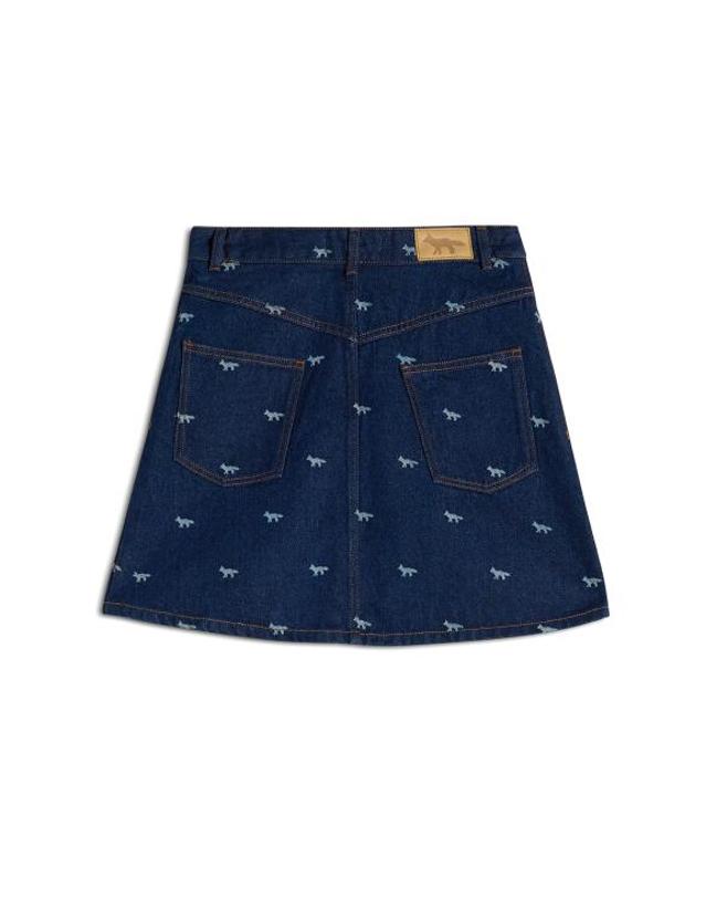 메종 키츠네 [해외직구] 25SS 메종키츠네 숏 스커트 OW01501WD4014 0202 DARK LASER PROFILE FOX 착용컷