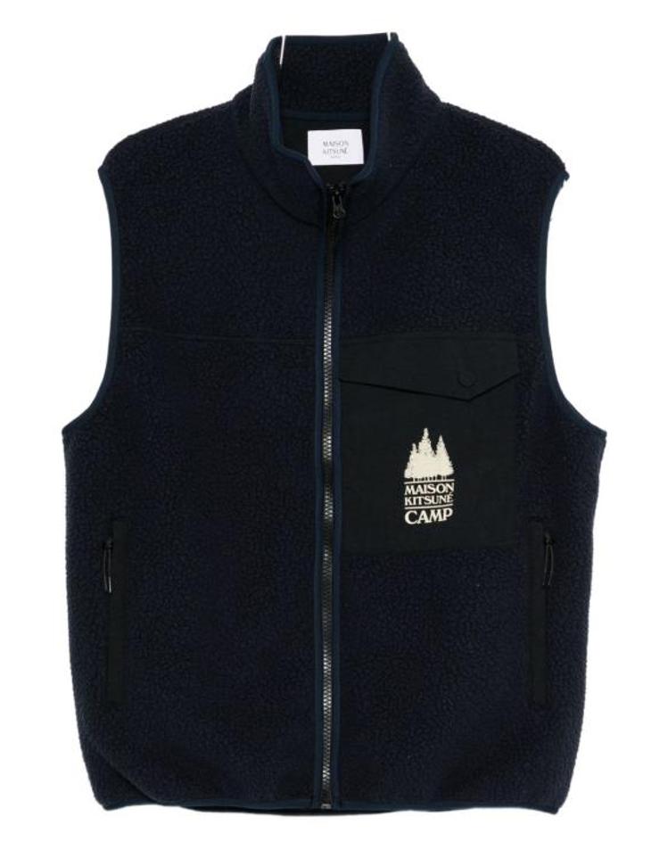 MAISON KITSUNE [해외] 25FW 메종키츠네 캐주얼 플리스 베스트 PM02137 WM2031P480 Blue E8RWXX43178