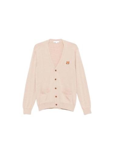 [해외직구] 26SS 메종키츠네 폭스 헤드 메리노 레귤러 가디건 PM00501KT1181 ROAST NEUTRALS