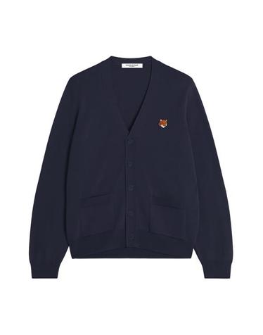 [해외직구] 26FW 메종키츠네 폭스 헤드 메리노 레귤러 가디건 PM00501KT1181 0413 CLASSIC NAVY