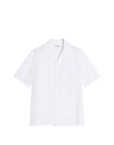 [해외직구] 26SS 메종키츠네 반팔 셔츠 QM00405WW9099 P100 WHITE