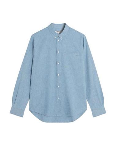 [해외직구] 26SS 메종키츠네 데님 셔츠 QM00426WC50060434 Light Blue