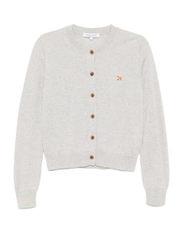 [해외직구] 26FW 메종키츠네 베이비 폭스 메리노 레귤러 가디건 PW00502KT1181 H120 LIGHT GREY MELANGE