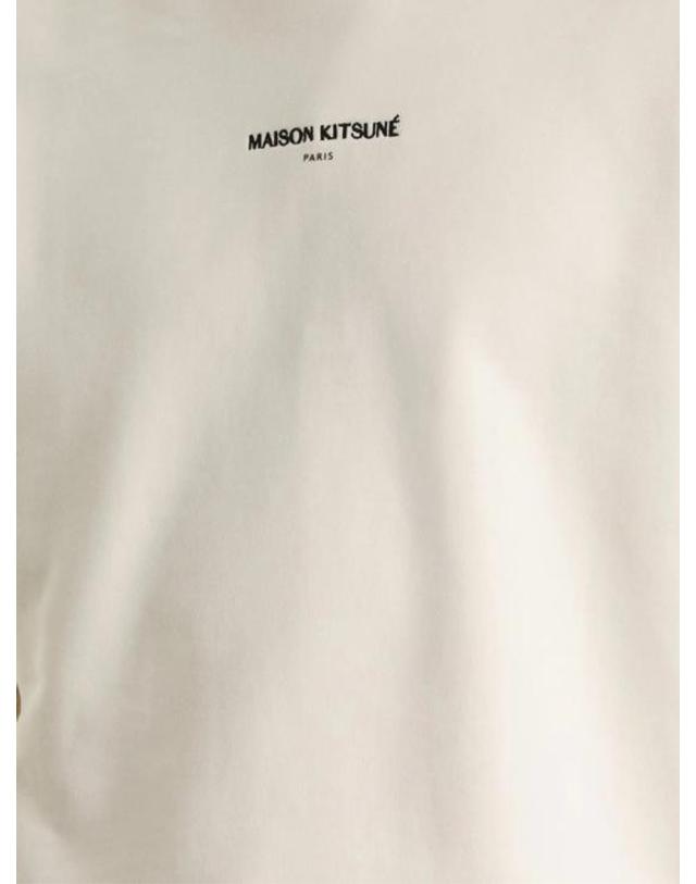 메종 키츠네 [해외직구] 26SS 메종키츠네 긴팔 티셔츠 QM00300KM0341 0063 NOBLE BEIGE 착용컷