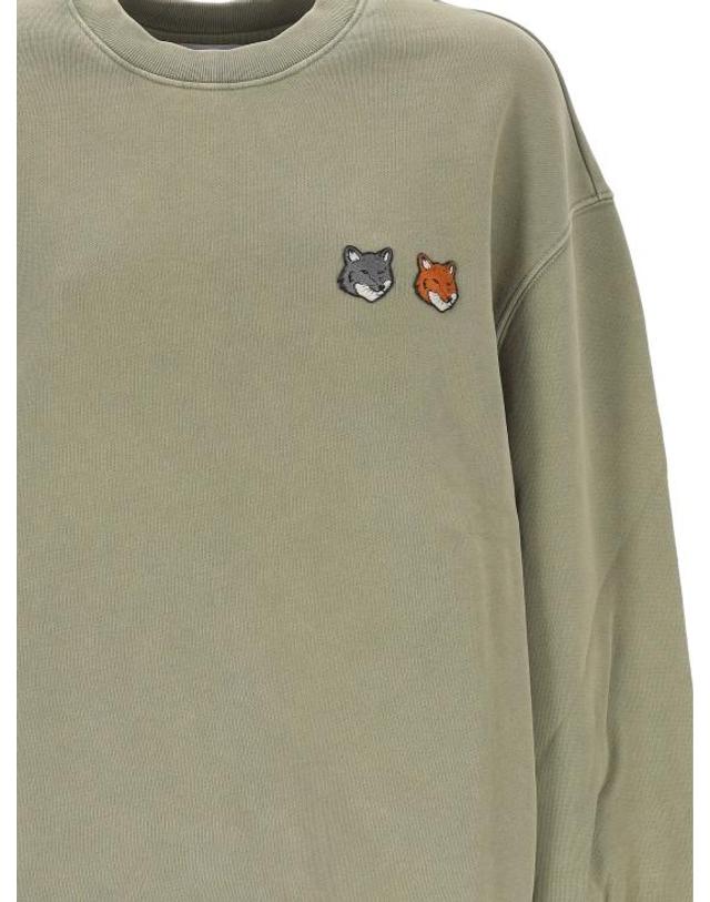 메종 키츠네 [해외직구] 26SS 메종키츠네 긴팔 티셔츠 QM00313KM0341 0418 FADED LAUREL GREEN 착용컷