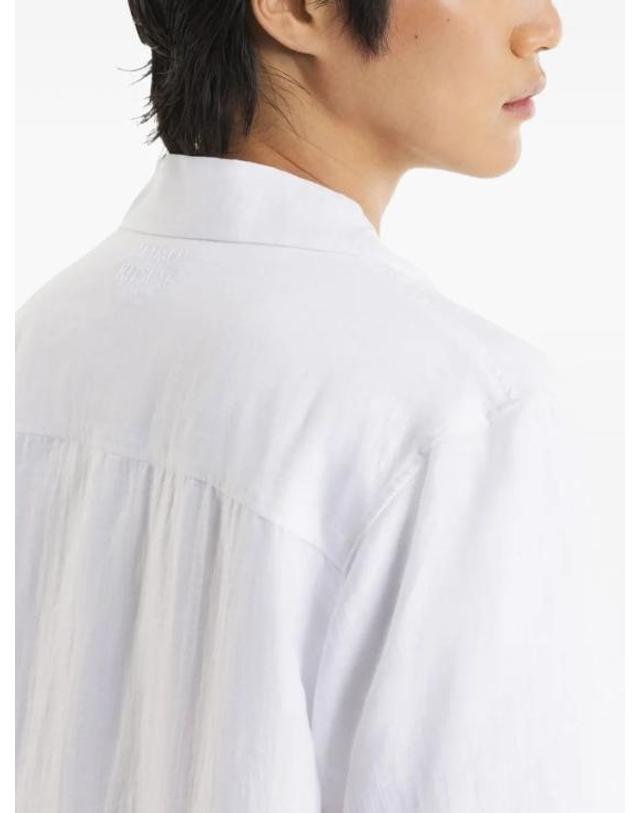 메종 키츠네 [해외직구] 26SS 메종키츠네 반팔 셔츠 QM00405WW9099 P100 WHITE 착용컷