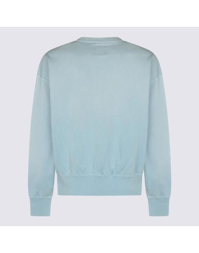 메종 키츠네 [해외직구] 26SS 메종키츠네 긴팔 티셔츠 990005 P410 LIGHT BLUE 착용컷