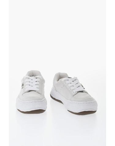 [해외직구] 메종 미하라 야스히로 올리버 OG 솔 스웨이드 로우탑 스니커즈 A15FW702WHITE Beige