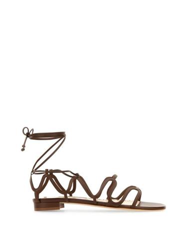 [해외직구] 25SS 마놀로 블라닉 샌들 FAWDAFLAT1252840 DBRW BROWN