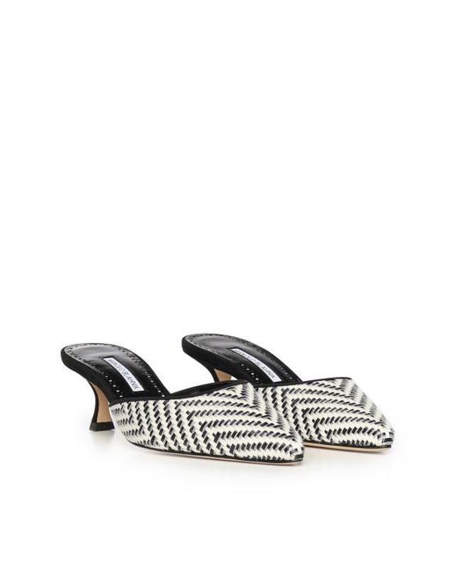 마놀로 블라닉 [해외직구] 26SS 마놀로 블라닉 뮬 슬리퍼 1263126 978I WHITE BLACK 착용컷