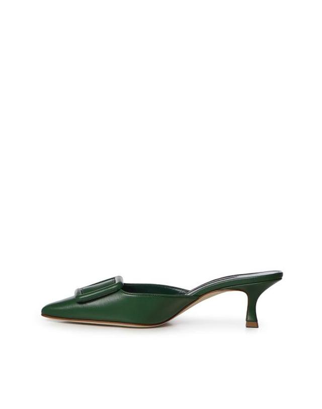 마놀로 블라닉 [해외직구] 26FW 마놀로 블라닉 뮬 슬리퍼 2190255 3097 GREEN 착용컷