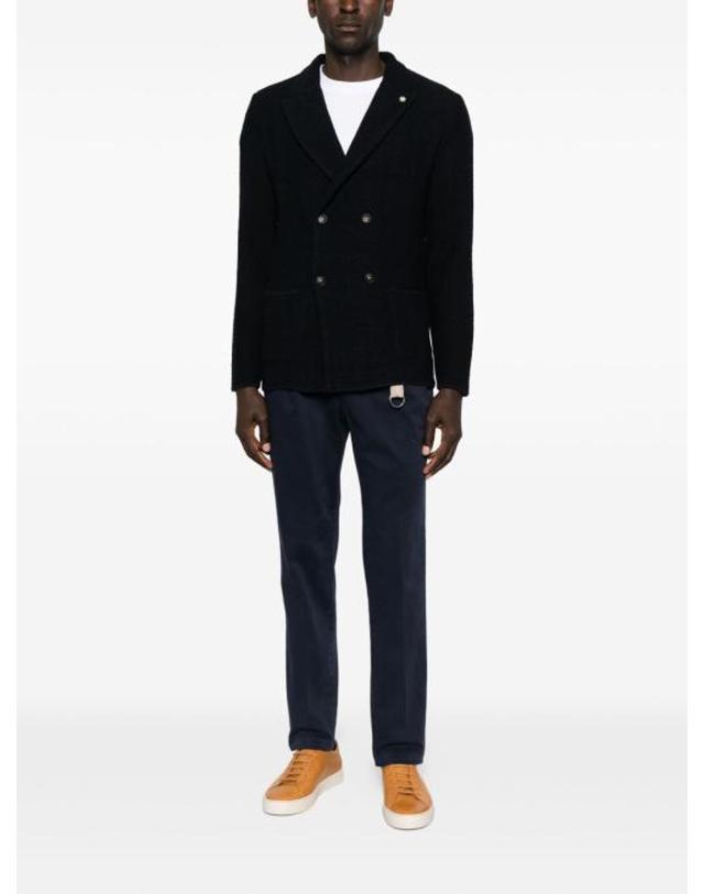 마뉴엘리츠 [해외직구] 25FW 마뉴엘리츠 스트레이트 팬츠 3932P1428TC25379089 Navy blue 착용컷