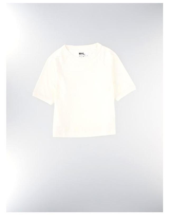 마가렛 호웰 [해외직구] 25FW 마가렛호웰 반팔 티셔츠 WHSP0536A25 MMDWHI WHITE 착용컷