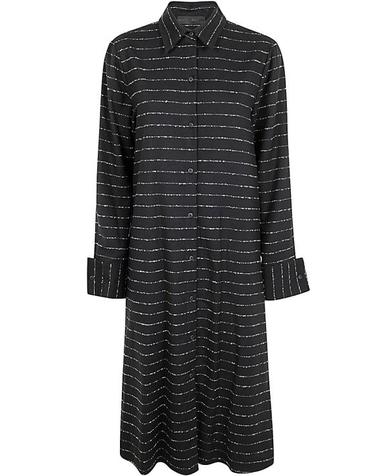 [해외직구] 24FW 마리아 칼데라라 미디 원피스 S708B 91 BLACK IVORY