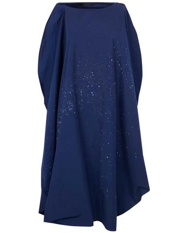 [해외직구] 26SS 마리아 칼데라라 미디 원피스 V528HU 7 NIGHT BLUE