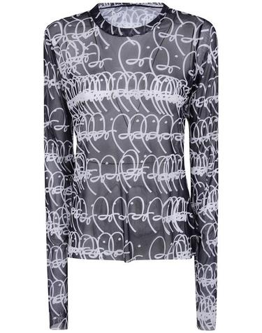 [해외직구] 26FW 마리아 칼데라라 긴팔 티셔츠 W202B 91 91 BLACK WHITE